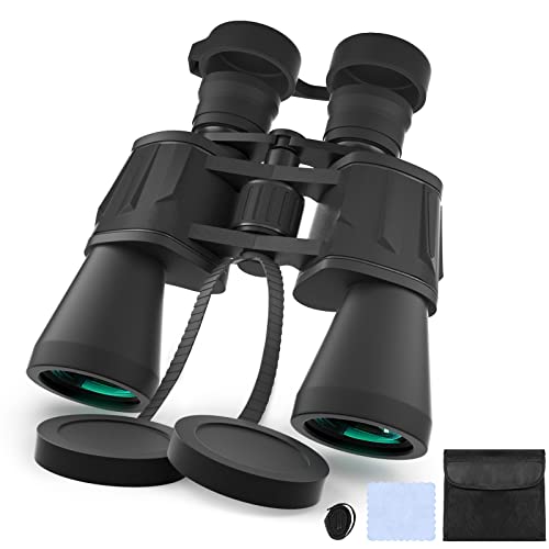BriGenius 10x50 Binoculars for Adults Bird Watching,Super Bright High Power Binoculars with Low Light Night Vision…