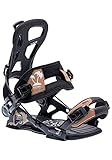 Sistema de entrada fácil. SP United Unisex - Fijaciones de Tabla de Snowboard para Adultos, Color Negro, Talla L