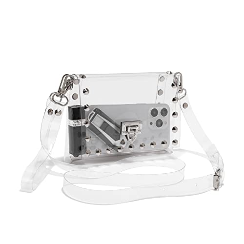 Image of Small Clear Purse Stadium Approved for Women,Cute Clear Crossbody Bag for Sports Event,Concert,Gameday