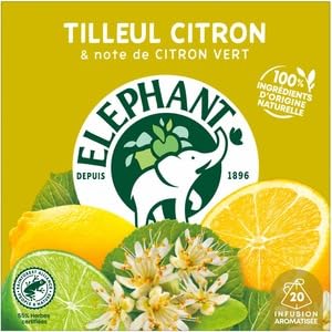 Elephant Infusion Tilleul Citron 25 Sachets 34.8gL8