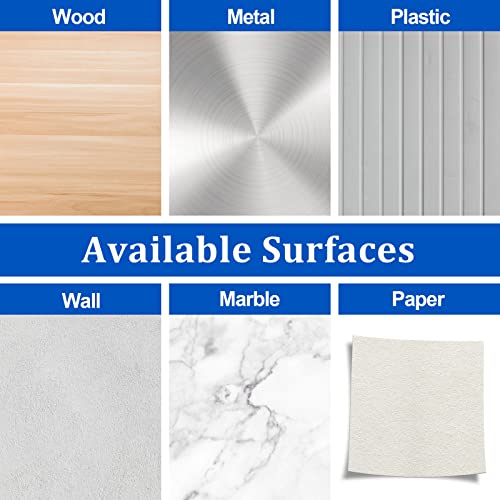 Tieflochmarker, Vaktop 4 Stück Bohrlochmarker, 30mm Extralange Spitze Tiefenlochmarker, Markierungsstift für Holz, Kunststoff, Wand, Metall, Karton Baustellen Stift (Schwarz, Blau, Rot, Weiß)