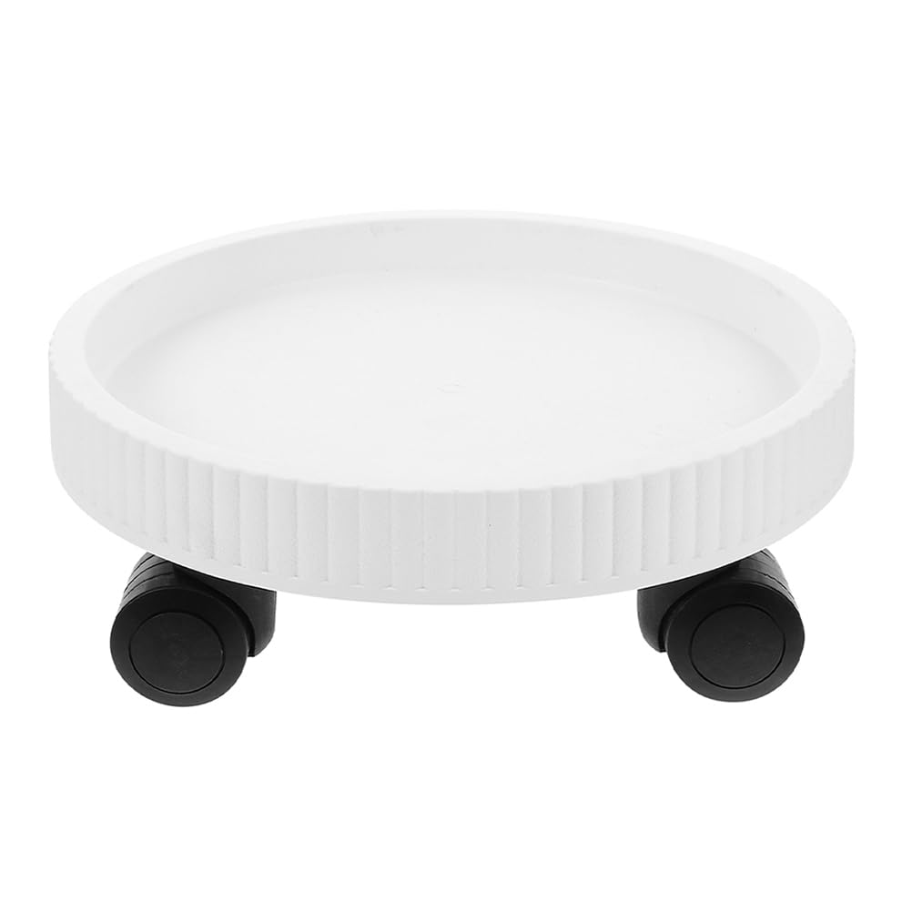 Support à plantes pour pots de fleurs lourds PLAFOPE socle plastique blanc