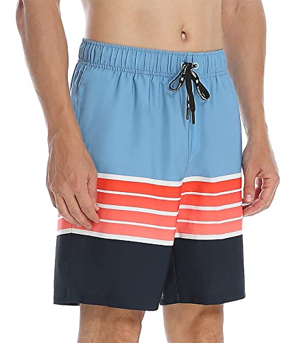 Image of HOdo Mens Swim Trunks with Mesh Liner 9 inch Quick Dry Swim Shorts Bathing Suits for Men Swimwear Board Shorts wiht Pockets