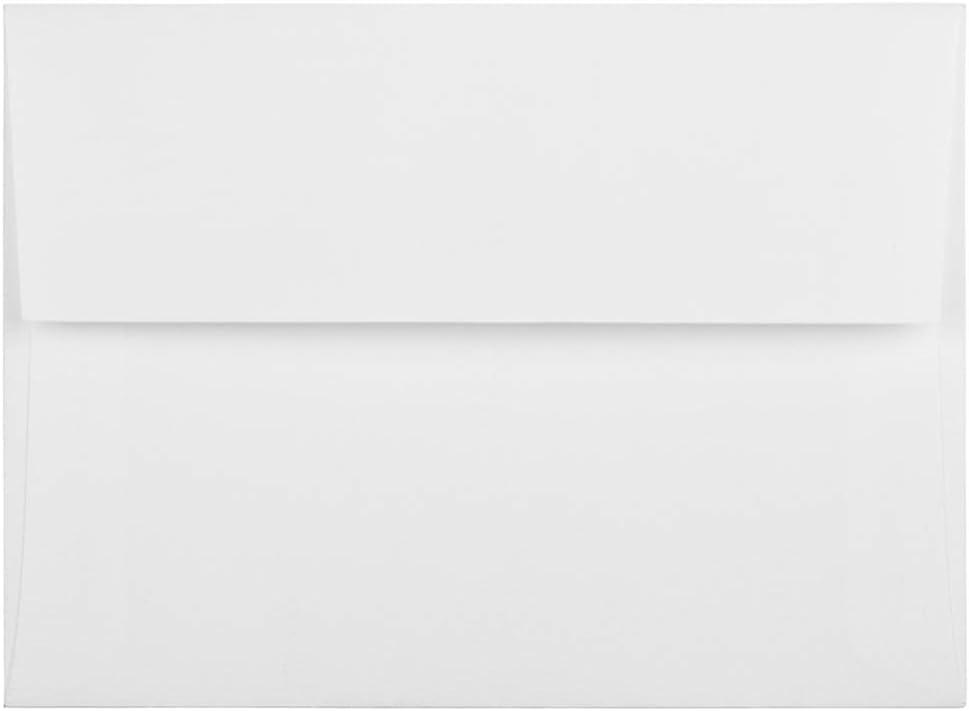 JAM PAPER A6 Strathmore Invitation Envelopes - 4 3/4 x 6 1/2 - Bright White Linen - 100/Pack