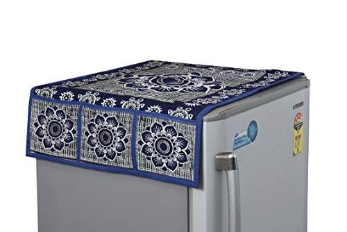 Yellow WeavesTM Floral Design Decorative Fridge Top Cover