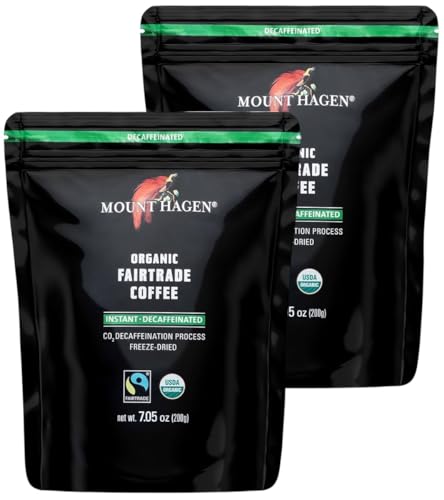 マウント ハーゲン オーガニックフェアトレード インスタントコーヒー デカフェ ノンカフェイン マウントハーゲン (2袋 カフェインレス)
