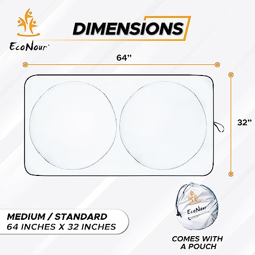 Car Windshield Sun Shade + Car Side Window Screen (Medium 36”X17”) (2 Pack) | Car Interior Accessories For Sun Heat | Breathable Mesh Baby Car Window Covers For Privacy Blackout #TOP6