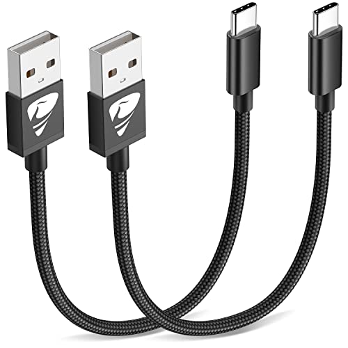 Cable USB C Courte [0.5M/Lot de 2] Câble USB C Charge Rapide 3A Fil Chargeur Type C Tressé Cable USB vers USB C pour Samsung Galaxy S20 S21 S22 S23 S9 S10 A32 A40 A42 A60 A70 A72 A90,PS5,Switch