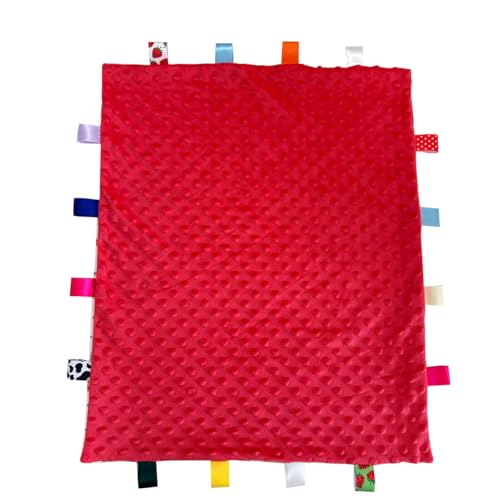 Image of Multicolor Dinosaur Tag Blanket for Babies, Soft & Non-Toxic, 55x45CM /21.7x17.7INCHES