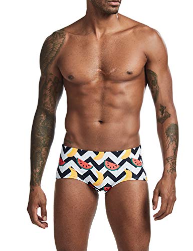 SEOBEAN Mens Low Rise Sexy Boxer Brief Swim Trunks Swimwear3