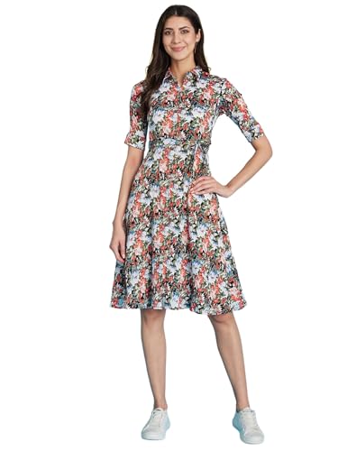 Image of Selvia Western Crepe Printed One Piece Fit & Flare