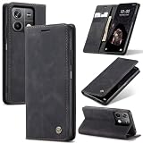 Azororo Cover per Xiaomi Redmi Note 13 5G, Premium PU Pelle Custodia, Magnetica Carta Fessura Portafoglio Case, Flip Cavalletto Custodia per Redmi Note 13 5G - Nero