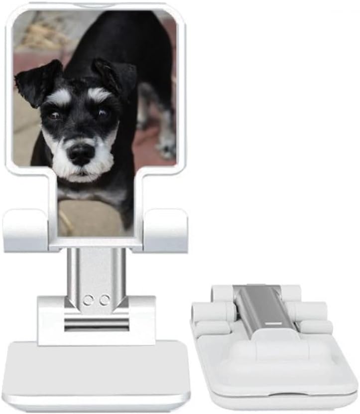 DIYthinker Black Dog Pet Animal Cute Picture Adjustable Cell Phone Stand Desk Foldable