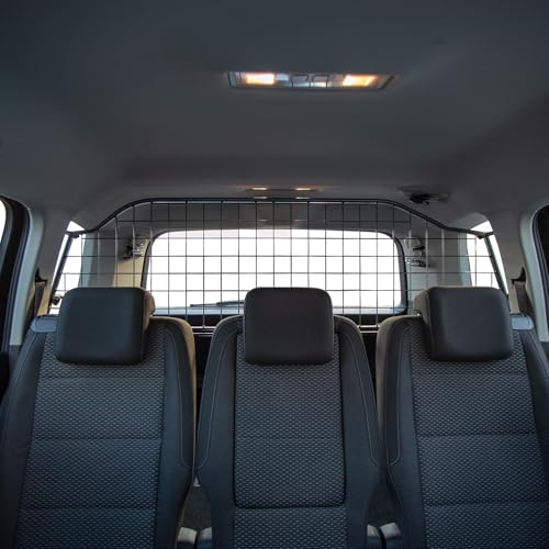 Travall Hundegitter für Volkswagen Touran (2015-) Fahrzeugspezifisches Hundegitter, Kofferraumschutz für Hundetransport, Gepäckschutz, Robustes Stahlnetz Auto Hundesperre
