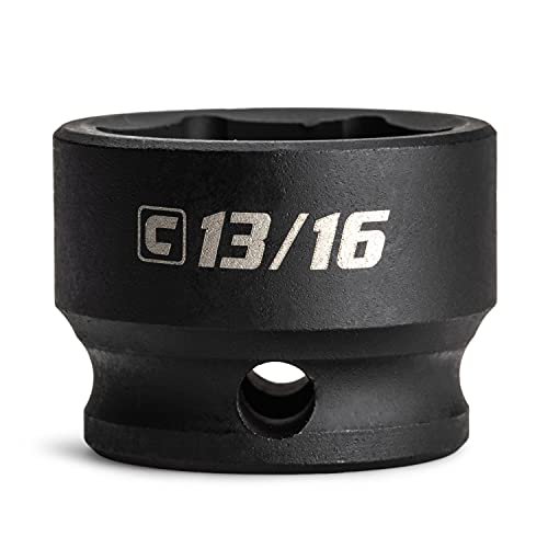 Image of Capri Tools 13 /16 in. Stubby Impact Socket, 3 /8 in. Drive, 6 Point, SAE