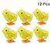 YeahiBaby Plüsch Huhn Uhrwerk Wind up Küken Tiere Uhrwerk Spielzeug für Plüsch Tiere Geschenk 12 Stücke (Gelb)