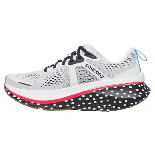Image of Saucony Women's Guide 18 Sneaker, White /Black, 8.5