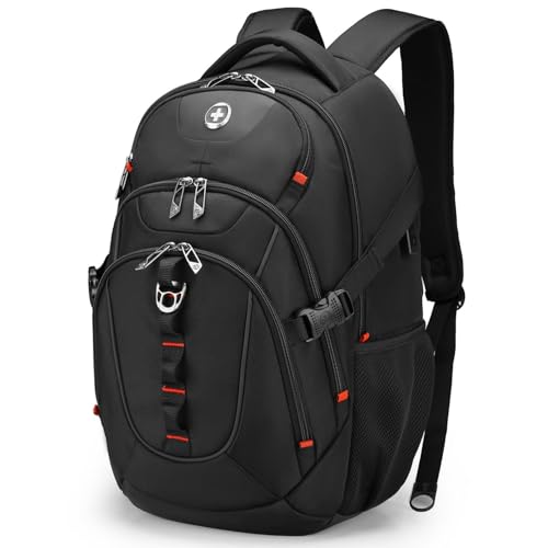Swissdigital Design Laptop Backpack with USB Charging Port, Travel Backpack Fits 15.6 inches