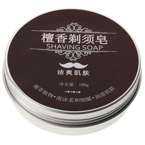 Beavorty Jabón de Afeitar Multifunción Jabón de Baño para Hombres Cuidado de La Barba Y Corte de Pelo Fragancia Duradera Y Suave para La Piel 100 G
