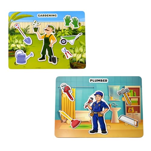 Image of Wooden Learning Educational Game Board for Kids, Puzzle Toys for 2 Years Old Boys & Girls (COM008)