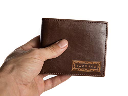 Swanky Badger Personalized Wallet – Bifold Wallet (Brown Classic)2