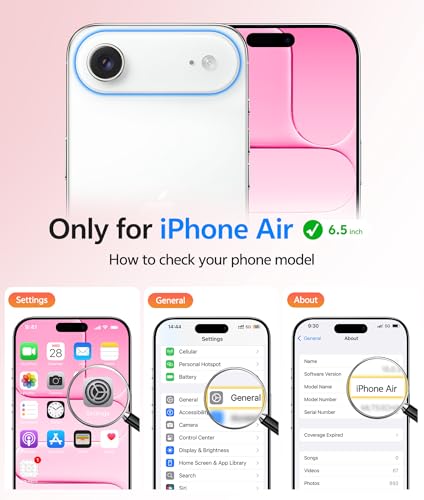 Image of FNTCASE for iPhone Air Case: [Compatible with Magsafe] Translucent Matte Cases with [Full Camera Protection] [Screen Protector] Military Grade Shockproof Protective Phone Cover - Hot Pink