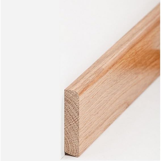 Listwa przypodłogowa z litego drewna 13 x 58 x 2400 mm, lite drewno dębowe do klejenia, przykręcania i gwoździ, listwa przypodłogowa firmy PROVISTON 2,4 m | 1 sztuka