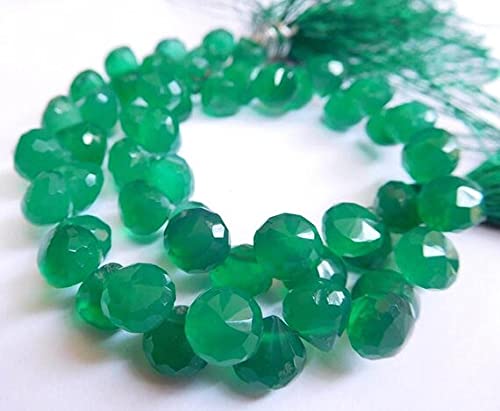 Onyx vert facetté 7 mm pour remplacer les perles synthétiques par des gemmes
