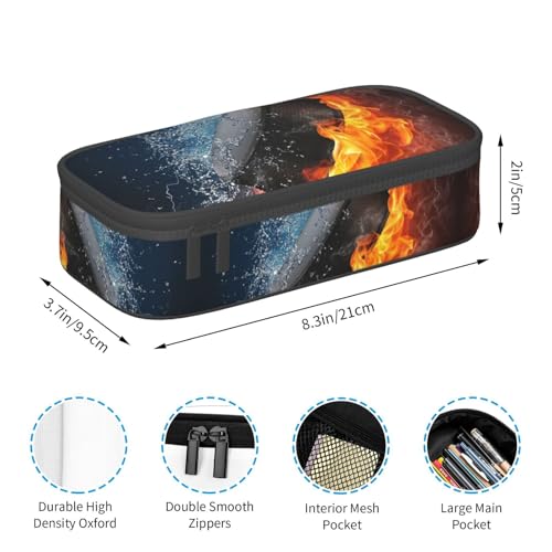 Image of Hockey Sport Pencil Case Big Capacity Storage Pencil Pouch Stationery Bags With Zipper Portable Pen Holder Box Organizer For Boys Girls Teens Student College School Office Supplies