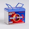 12V 100Ah Lifepo4 Battery, Bci Group 24, Built-In 100A Smart BMS, 4500 To 15000 Deep Cycle Grade A Cells Lithium Battery For Rv, Trolling Motor, Marine, Home Energy Storage, Solar Panel System (1pack)