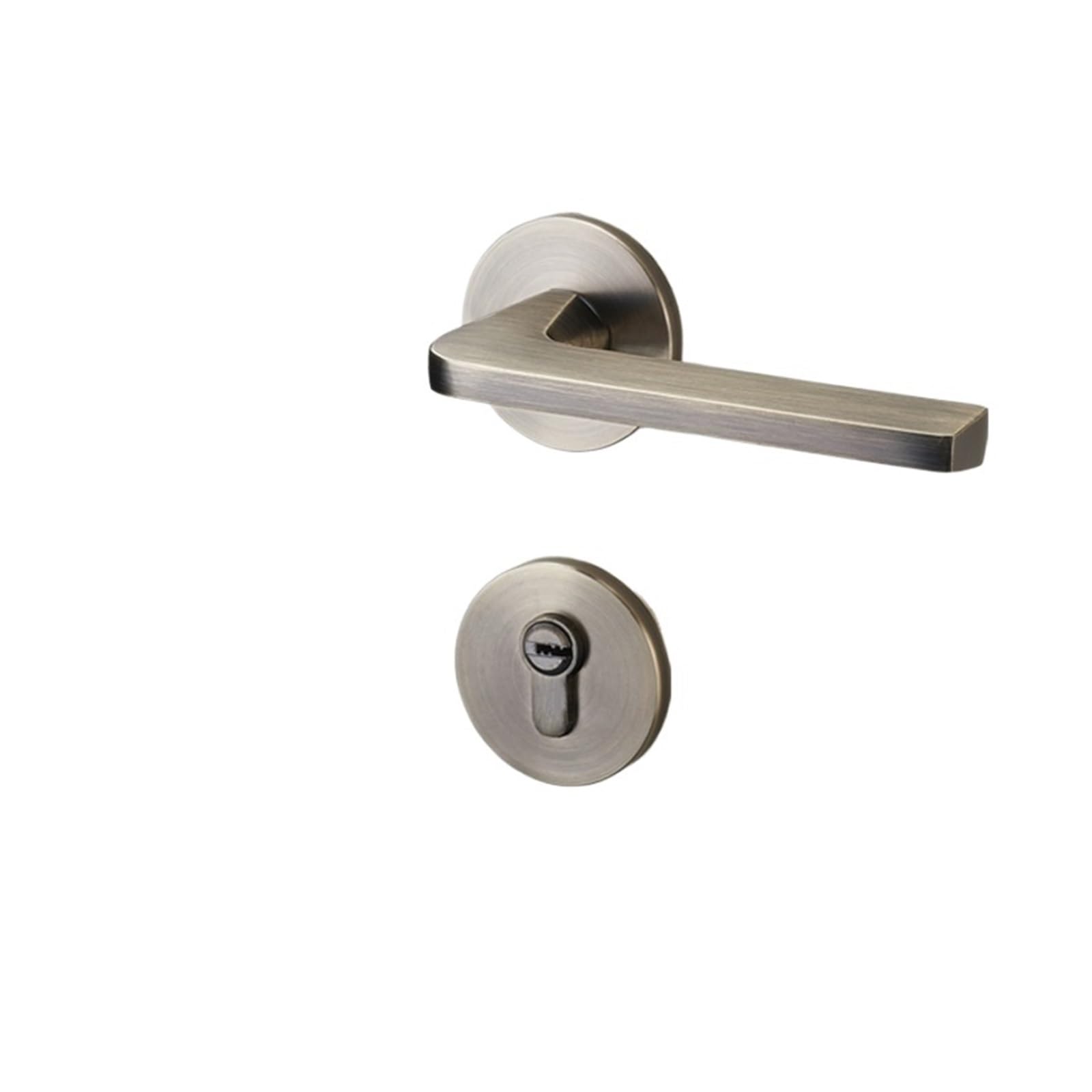 NYRXRYTCA Door Lock Indoor Bedroom Nordic Black Split Door Lock Household Door Handle Silent Magnetic Solid Wood Door Lock Room Door Lock(C Bronze Silent 35-50mm)