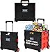 Rainberg Heavy Duty Folding Trolley Box Cart, Folding Shopping Trolley and Shopping Crate, Folding Boot Cart, Extra Large Size, Folds Flat, Capacity 35kg (Extra Large)