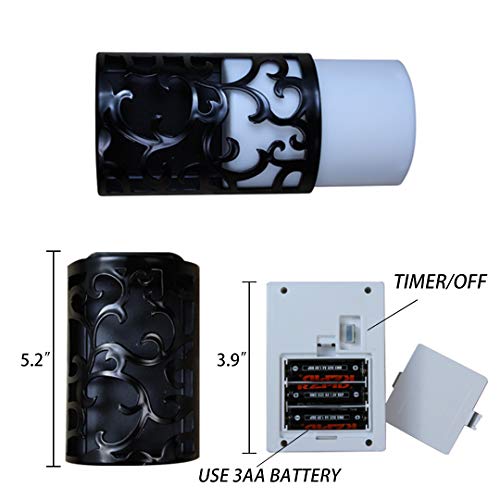 Wralwayslx Decorative Lanterns With Timer, Candle Light Flameless Candles Indoor/Outdoor Wall Sconces,Flickering Flames Wall Light thumb #3