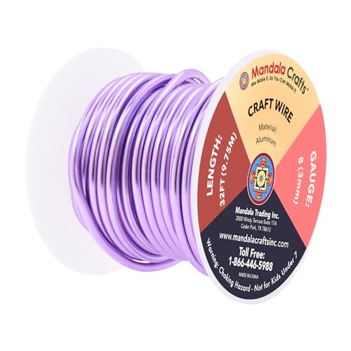 image for Mandala Crafts 8 Gauge Anodized Aluminum Craft Wire for Jewelry Making