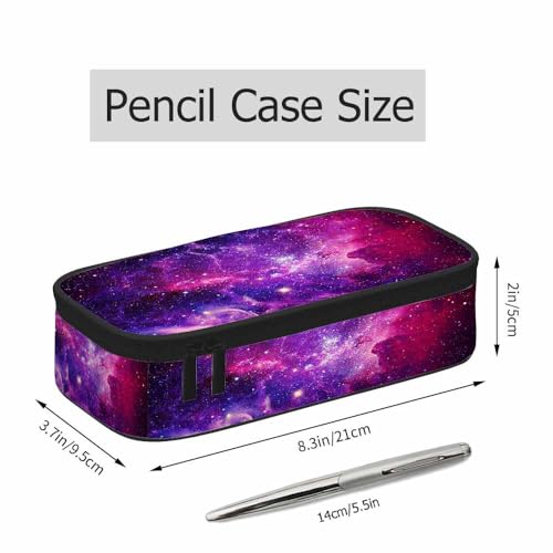 Image of Galaxy Pencil Bag Purple Blue Burst Star Space Starry Sky Big Capacity Pencil Case Pencil Pouch Pen Bag for School Boy Girl Teen Men Women