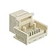 CableWholesale Keystone Insert, White, Phone Jack, Tooless, RJ11 / RJ12 Female to Wire Insert