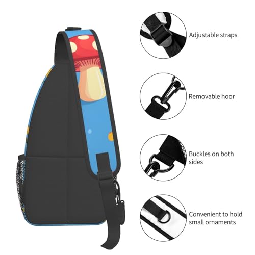 Bolso bandolera Cute Sewant Mushrooms para mujer y hombre miniatura 5