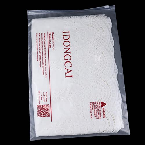 Idongcai Cotton Eyelet Lace Trim With Scalloped Edge For Curtains, Sheets, Bed Skirt,Home Decor, 12.5 Inches Wide Lace 3 Yards #TOP5