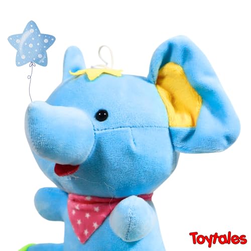 Image of TOYTALES Stuffed Flora Elephant Cute Hanging Plush Soft Toy for Girls & Boys | Stuffed Animal Soft Toy for Kids| Small Size Cute Plush Huggable Toy (Color May Vary)