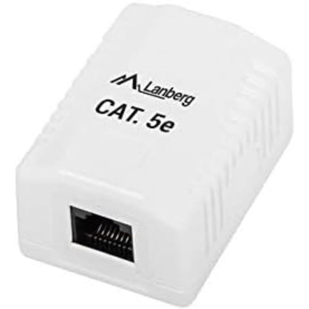 Lanberg OU5-0001-W - Surface Rosette Cat.5e UTP 1 x RJ45 Socket White