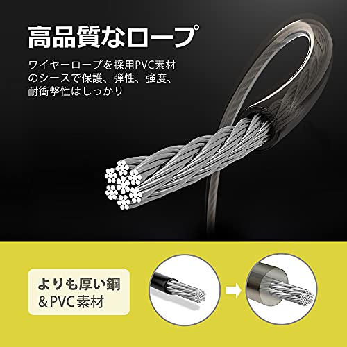 Multifun 縄跳び トレーニング用 なわとび 大人用 ダイエット ジャンプロープ 長さ調節可 カウンター付き 重り付き 脂肪燃え 消费カロリー 滑り止めハンドル 収納袋付き（イエロ） 3枚目