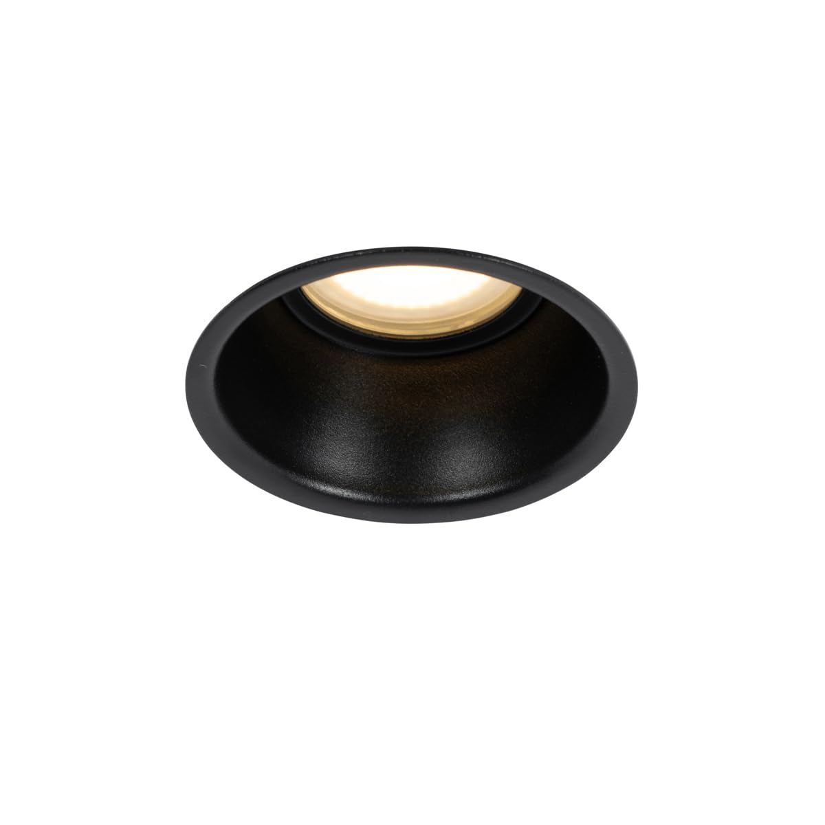 Qazqa Moderno Set de 12 focos empotrables negros GU10 50 mm IP44 - Dept Aluminio Redonda Adecuado para LED Max. 12 x 50 Watt