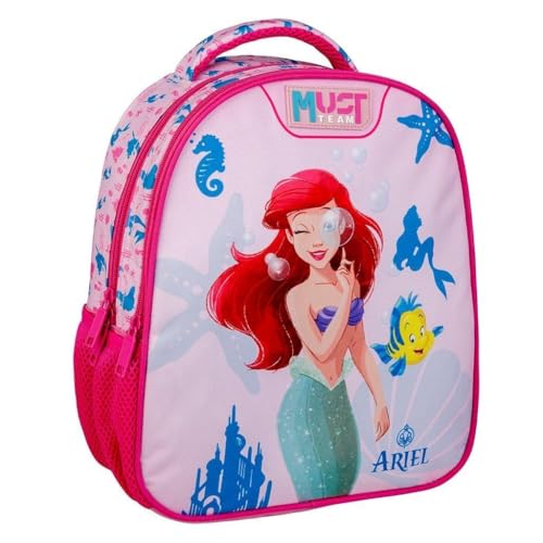 Mochila de guardería ligera con correas acolchadas y bolsillo lateral