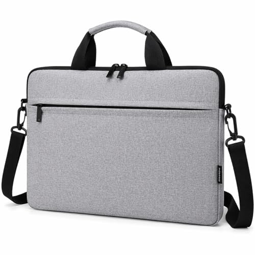Capa Notebook 13.3 14 15.6 Polegadas Ultra Fina Impermeável – Bolsa Sleeve com Alça, Case Protetor para Lenovo Dell HP Asus Samsung (Light Gray, 14 Polegadas)