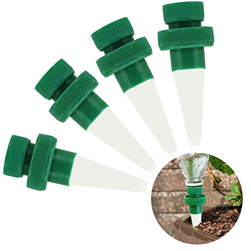 Preisvergleich Produktbild DECARETA 4 Stück Automatisch Keramische Pflanzen Bewässerung Set Kegel Tropfbewässerung für Topfpflanzen,Zimmerpflanzen, Blumen
