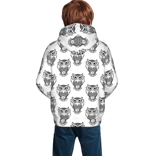 Cute Cartoon Owl Kid Hoodies Boys Sweatshirts Girls Pullover with Pocket4