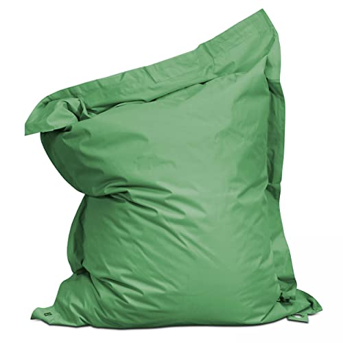 Solys Housse Vide de Pouf de Jardin en Polyester Vert Cactus 140 x 120 cm