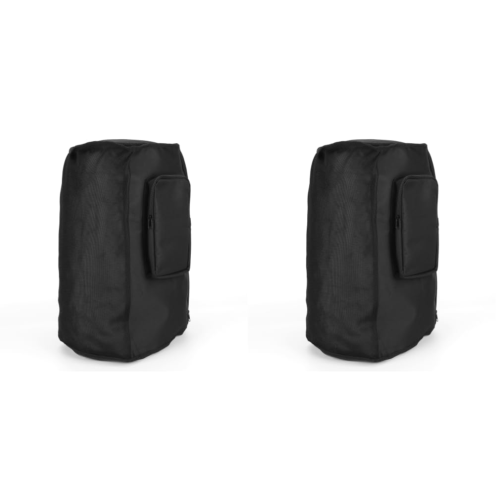 Borse di protezione per altoparlanti in set da 2, compatibili con JL PARTYBOX 110/120, con tasca per microfono e accessori, design con zip multi-finestra