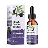 Elderberry Extract 15,000mg Strength Tincture - Organic Immune Support & Wellness Supplement | Elderberry Syrup Organic | 30ml/1oz