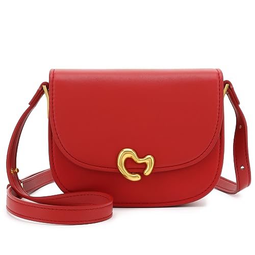 Image of Scarleton Quilted Crossbody Satchel, Chain Strap Shoulder Bag, Vegan Leather Mini Handbag, H2065